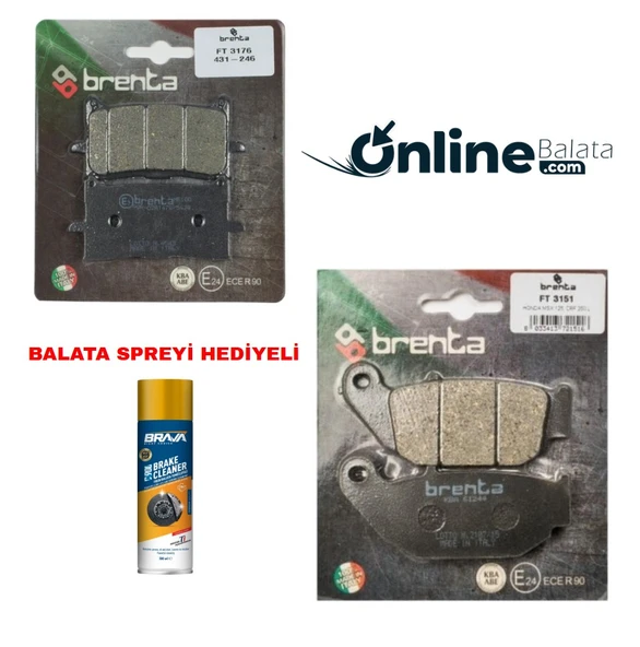 Honda Cb 250 R Brenta Fren Balata Takımı Ön Ve Arka Ob4278 ürün görseli