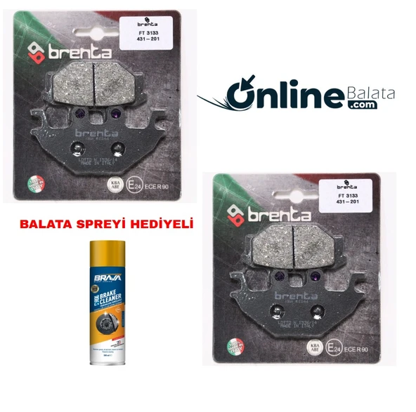 Sym Quadlander 300 Brenta Fren Balata Takımı Ön Ve Arka Ob4276 ürün görseli