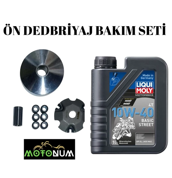 Mondial Eagle 50 Yarım Ön Varyatör Yağlı Bakım seti Liqui Moly Street 10w40 M2209 ürün görseli 1