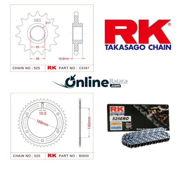 BMW F 700 GS RK Zincir Dişli Seti