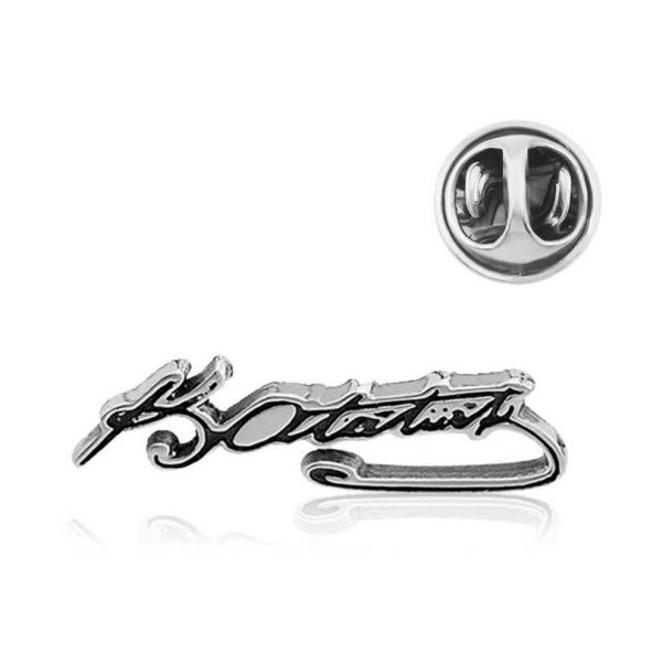 Kemal Atatürk İmzalı 925 Ayar Gümüş Rozet Yaka İğnesi - 3