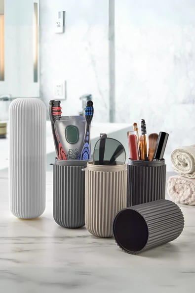 Mithra Life Seyahat Tipi Beyaz Plastik Diş Fırçası, Gözlük, Aksesuar Kutusu Saklama Kabı MIT1210 - 3