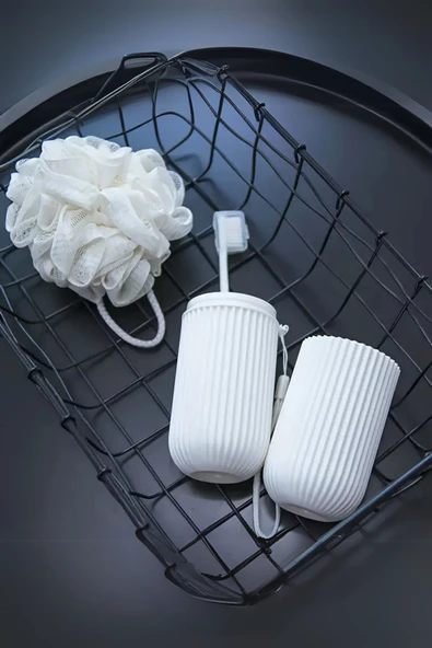 Mithra Life Seyahat Tipi Beyaz Plastik Diş Fırçası, Gözlük, Aksesuar Kutusu Saklama Kabı MIT1210 - 5