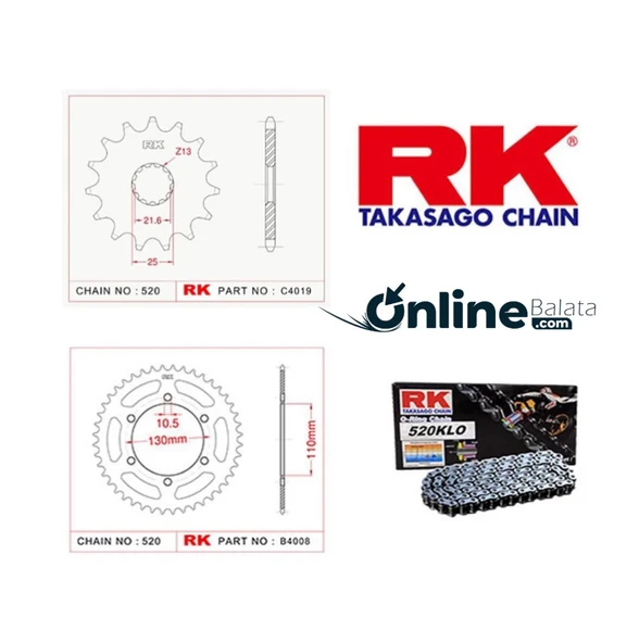 Yamaha R 25 RK Zincir Dişli Seti