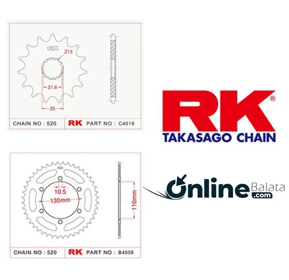 Yamaha R 25 RK Dişli Seti
