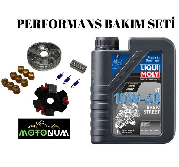 Rks Blazer 50 Performans Ön Varyatör Yağlı Bakım seti Liqui Moly Street 10w40 M1519 - 1