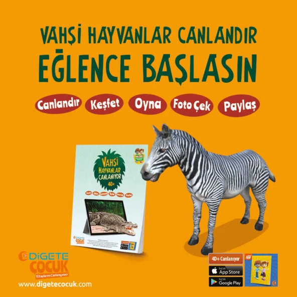 Vahşi Hayvanlar Canlanıyor Seti, Canlanan kitap + Canlanan yapboz "Arttırılmış Gerçeklik Teknolojisi'yle hazırlanmıştır." - 4