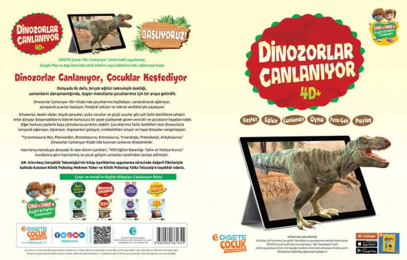 Dinozorlar Canlanıyor Seti, Canlanan kitap + Canlanan yapboz "Arttırılmış Gerçeklik Teknolojisi'yle hazırlanmıştır." - 11