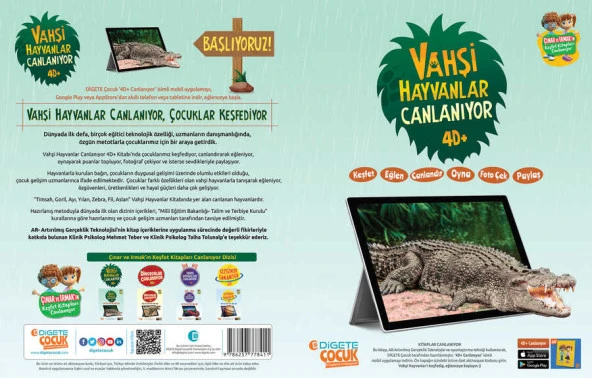 Vahşi Hayvanlar Canlanıyor Seti, Canlanan kitap + Canlanan yapboz "Arttırılmış Gerçeklik Teknolojisi'yle hazırlanmıştır." - 11