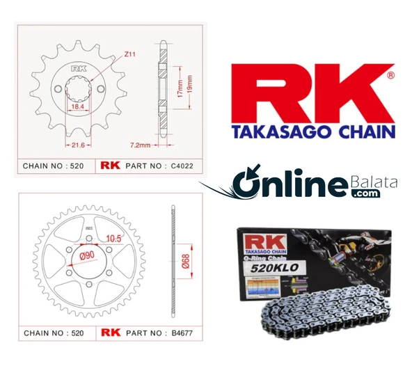 Honda CB 250 R RK Zincir Dişli Seti