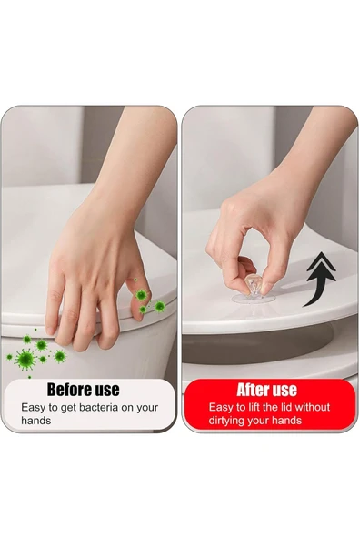 Mithra Life 6 Adet Şeffaf Kristal Görünümlü Dolap Çekmece Kolu Tutma Kulbu Zemin Kancası MIT1222 - 4