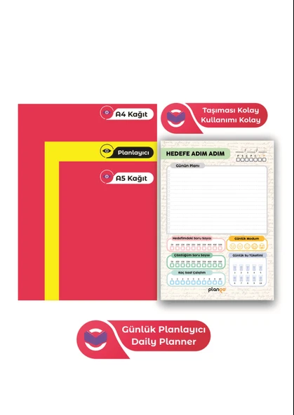 Plango Sınav Planlayıcı Model 1 - Çek Kopar Sınav Planlama Defteri - TYT - AYT - LGS - KPSS - DGS Sınav Planlama - Resim 3