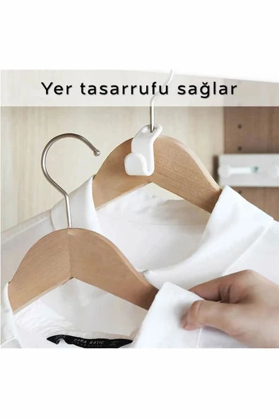 Mithra Life 5 Adet Elbise Askısı Bağlantı Kancası Aparatı Düzenleyici Organizer MIT1221 - Resim 3