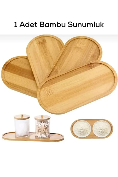 Mithra Life Bambu Oval Sunum Servis Tepsisi Tabağı Yağdanlık Sabunluk Altlığı MIT1223 ürün görseli