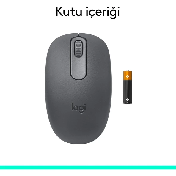 M196 Bluetooth Kablosuz Kompakt Pc ve Mac ile Uyumlu Mouse - Siyah - Resim 8