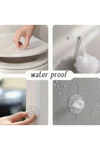 Mithra Life 6 Adet Şeffaf Kristal Görünümlü Dolap Çekmece Kolu Tutma Kulbu Zemin Kancası MIT1222 - 3