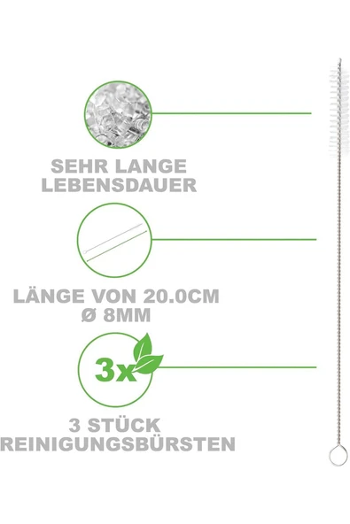 Mithra Life 2 Adet Metal Paslanmaz Gold Pipet ve Temizleme Fırçası MIT1217 - Resim 5