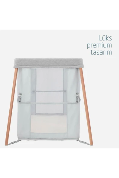 MAXİ-COSİ Iris 2 'si Bir Arada Anne Yanı Beşik ve Taşınabilir Çift Katlı Park Yatak Beyond Grey Eco - Resim 6