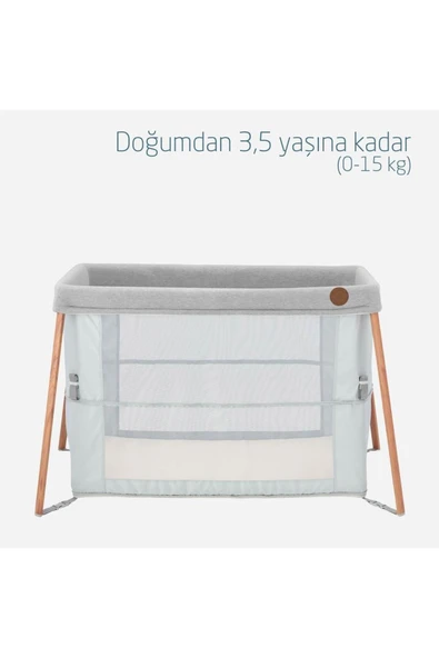 MAXİ-COSİ Iris 2 'si Bir Arada Anne Yanı Beşik ve Taşınabilir Çift Katlı Park Yatak Beyond Grey Eco - Resim 4