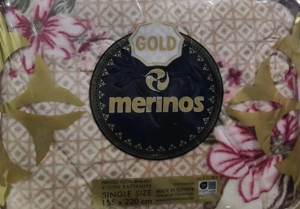 Merinos Gold 2 Kg Tek Kişilik Battaniye 155x220 Kahve Pembe - 3