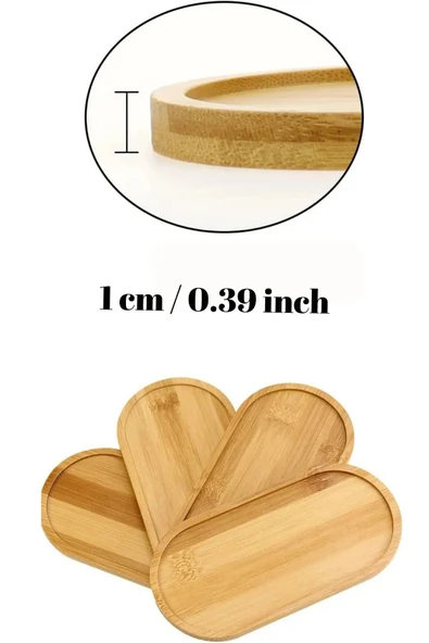 Mithra Life Bambu Oval Sunum Servis Tepsisi Tabağı Yağdanlık Sabunluk Altlığı MIT1223 - Resim 3
