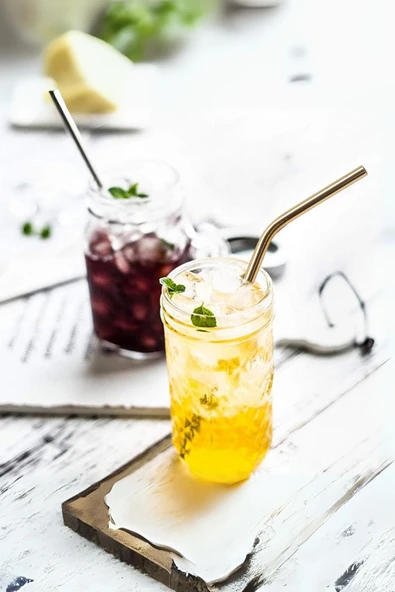 Mithra Life 2 Adet Metal Paslanmaz Gold Pipet ve Temizleme Fırçası MIT1217 - Resim 2