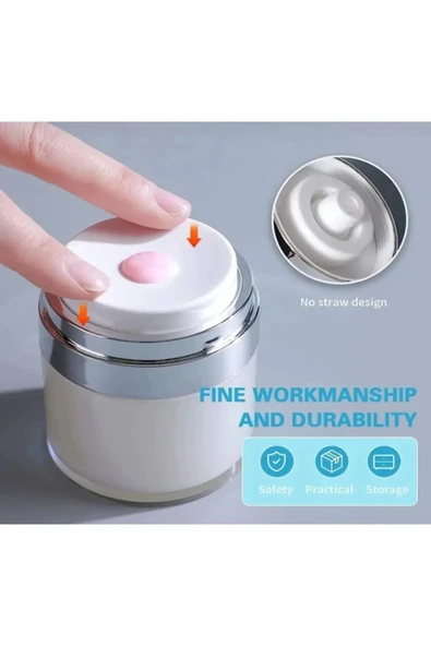 Mithra Life Hava Geçirmez Pompalı Doldurulabilir Krem Losyon Fondoten Kutusu Şişesi Mıt1218 - Resim 7