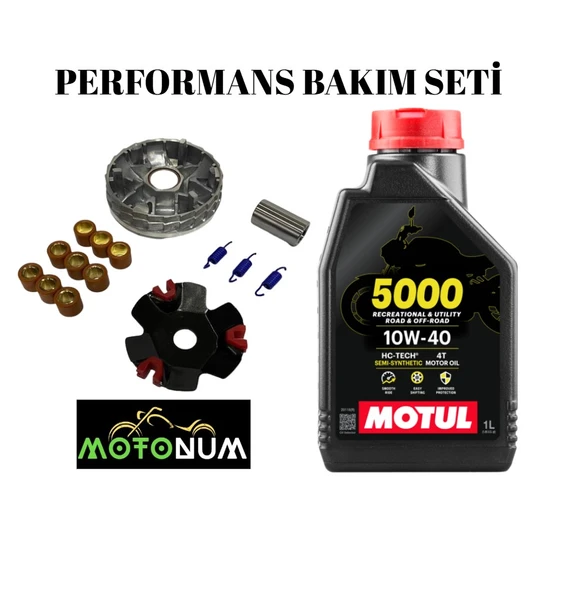 Mondial Revival 50 Performans Ön Varyatör Yağlı Bakım seti Motul 5000 10w40 M1007 ürün görseli 1