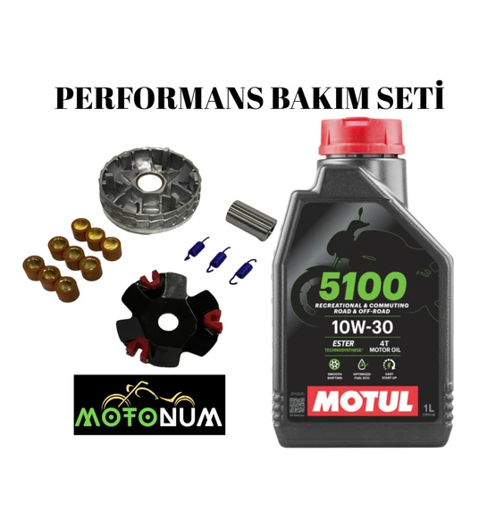 Mondial 50 Loyal İ Performans Ön Varyatör Yağlı Bakım seti Motul 5100 10w40 M1104 ürün görseli 1