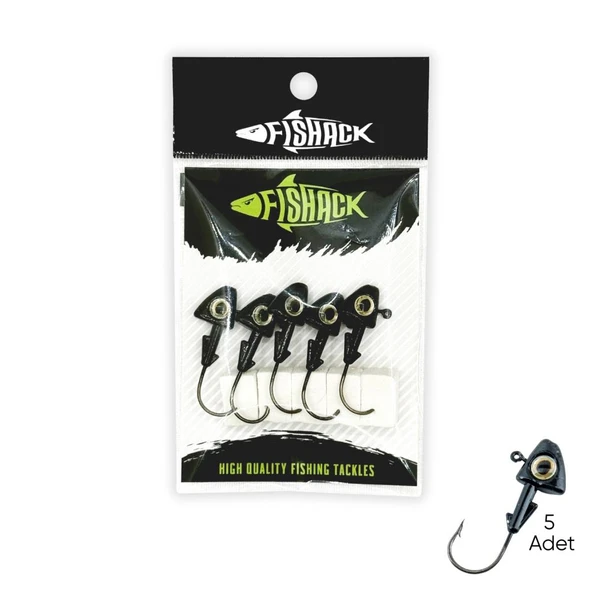Kurşunlu Jighead Zoka - 6g - Fishack - Siyah (XHA07) - 5 Adet ürün görseli 1
