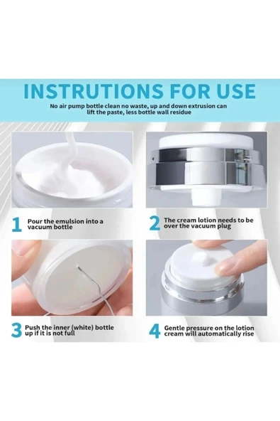 Mithra Life Hava Geçirmez Pompalı Doldurulabilir Krem Losyon Fondoten Kutusu Şişesi Mıt1218 - Resim 8