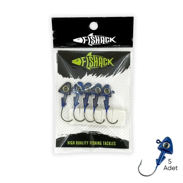 Kurşunlu Jighead Zoka - 6g - Fishack - Mavi (XHA07) - 5 Adet ürün görseli 1
