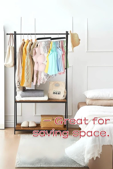 Mithra Life 8 Kancalı Kahverengi Ahşap Elbise Eşarp Kravat Kemer Çanta Askısı MIT1219 - Resim 6