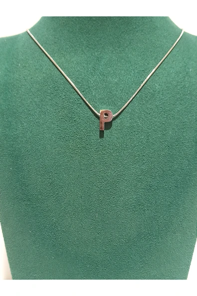 Monalisa Home Gümüş Renk Lüks Figürlü Gösterişli Harf Kolye ürün görseli 1