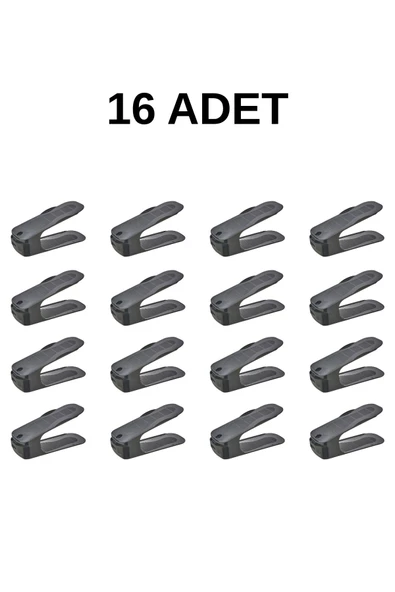 Mithra Life 16 Adet Ayarlanabilir Ayakkabı Rampası Düzenleyici Dolap İçi Organizer MIT1228 - Resim 7