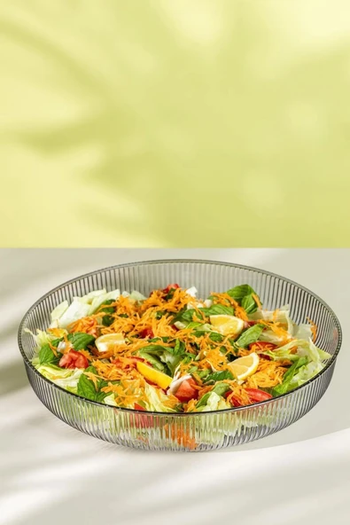 Mithra Life Füme Esnek Kırılmaz Plastik Meyve Sebze Salata Sunum Geniş Çanak Kasesi MIT1225 ürün görseli