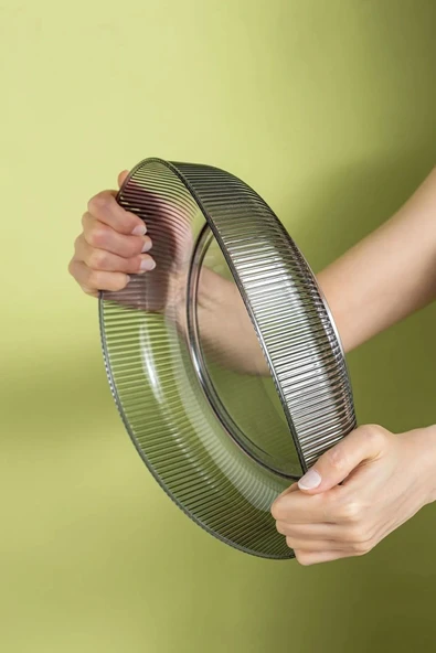 Mithra Life Füme Esnek Kırılmaz Plastik Meyve Sebze Salata Sunum Geniş Çanak Kasesi MIT1225 - Resim 5