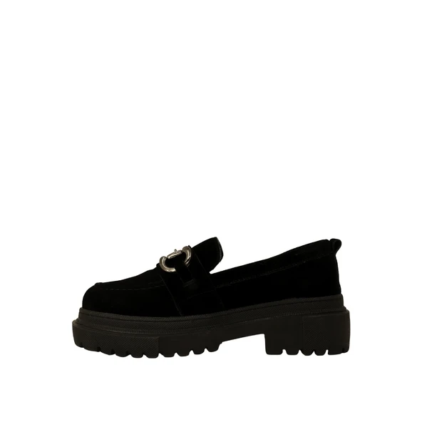 Hobby 26114S Hakiki Süet Deri Kadın Loafer Ayakkabı - Resim 8