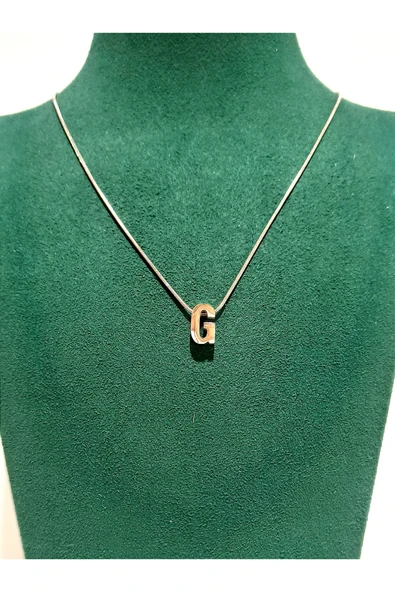 Monalisa Home Gümüş Renk Lüks Figürlü Gösterişli Harf Kolye