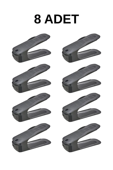 Mithra Life 8 Adet Ayarlanabilir Ayakkabı Rampası Düzenleyici Dolap İçi Organizer MIT1227 - Resim 7