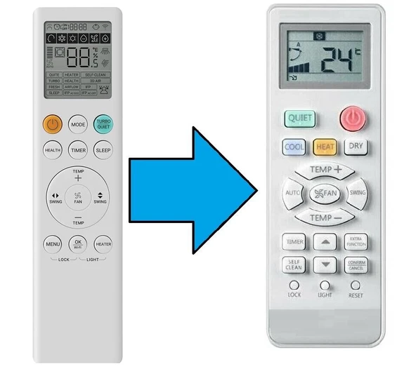 dijitsu ile uyumlu Model SLN 48000 Salon Tipi Klima Kumandası ürün görseli