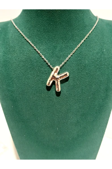 Monalisa Home Gümüş Renk Lüks Figürlü Gösterişli Harf Kolye ürün görseli 1