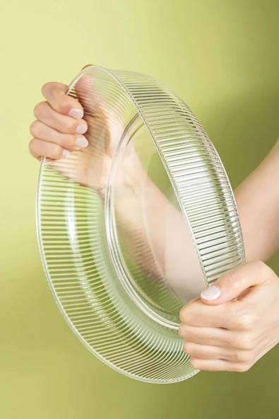 Mithra Life Şeffaf Esnek Kırılmaz Plastik Meyve Sebze Salata Sunum Geniş Çanak Kasesi MIT1224 - Resim 5