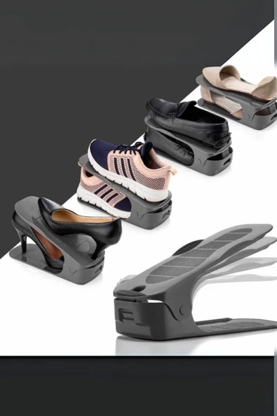 Mithra Life 8 Adet Ayarlanabilir Ayakkabı Rampası Düzenleyici Dolap İçi Organizer MIT1227 - Resim 6