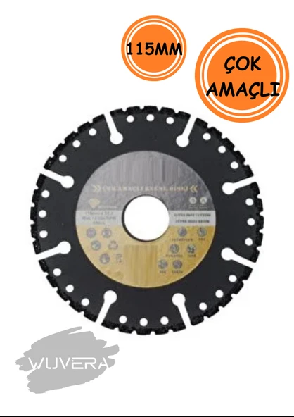 Wuvera Çok Amaçlı 115 mm Kesici Disk – Metalden Plastiğe Geniş Yüzeyler İçin Keskin ve Dayanıklı Kesim Diski ürün görseli 1