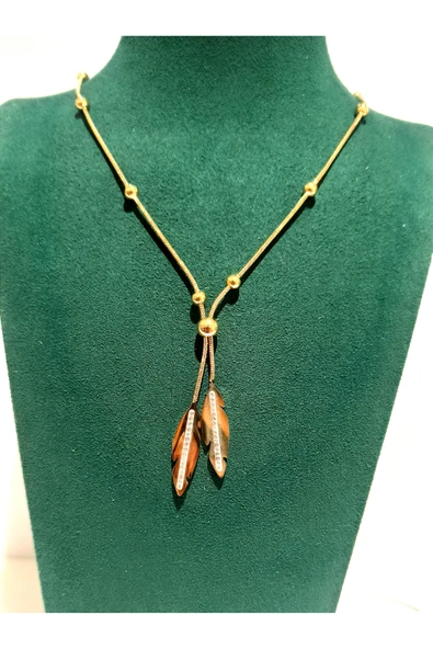 Monalisa Home Gold Renk Lüks Figürlü Gösterişli Harf Kolye ürün görseli 1