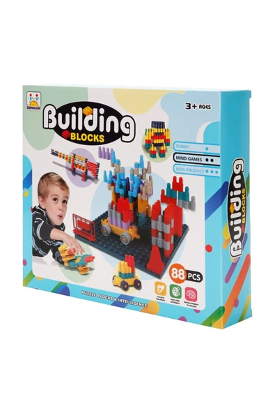 Şekilli Yapım Blokları Seti 88 Parça – Eğitici ve Eğlenceli Blok Oyunu - 4