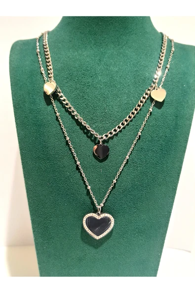 Monalisa Home Gümüş Renk Lüks Figürlü Gösterişli Harf Kolye ürün görseli 1