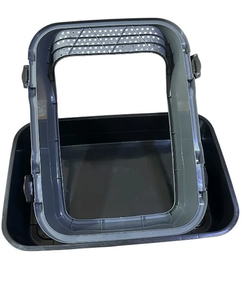 2 li set 8-10 kg taşıma kapasiteli taşım çantası ve xxl kedi açıl tuvaleti - 4