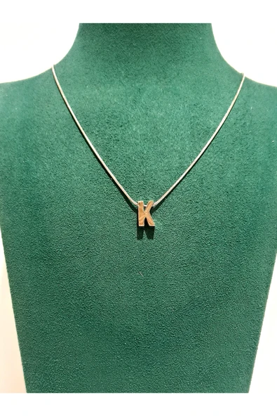 Monalisa Home Gümüş Renk Lüks Figürlü Gösterişli Harf Kolye ürün görseli 1